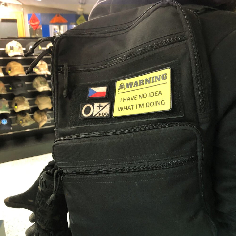 ANAREUS VELCRO Warning Patch NO IDEA - Yellow