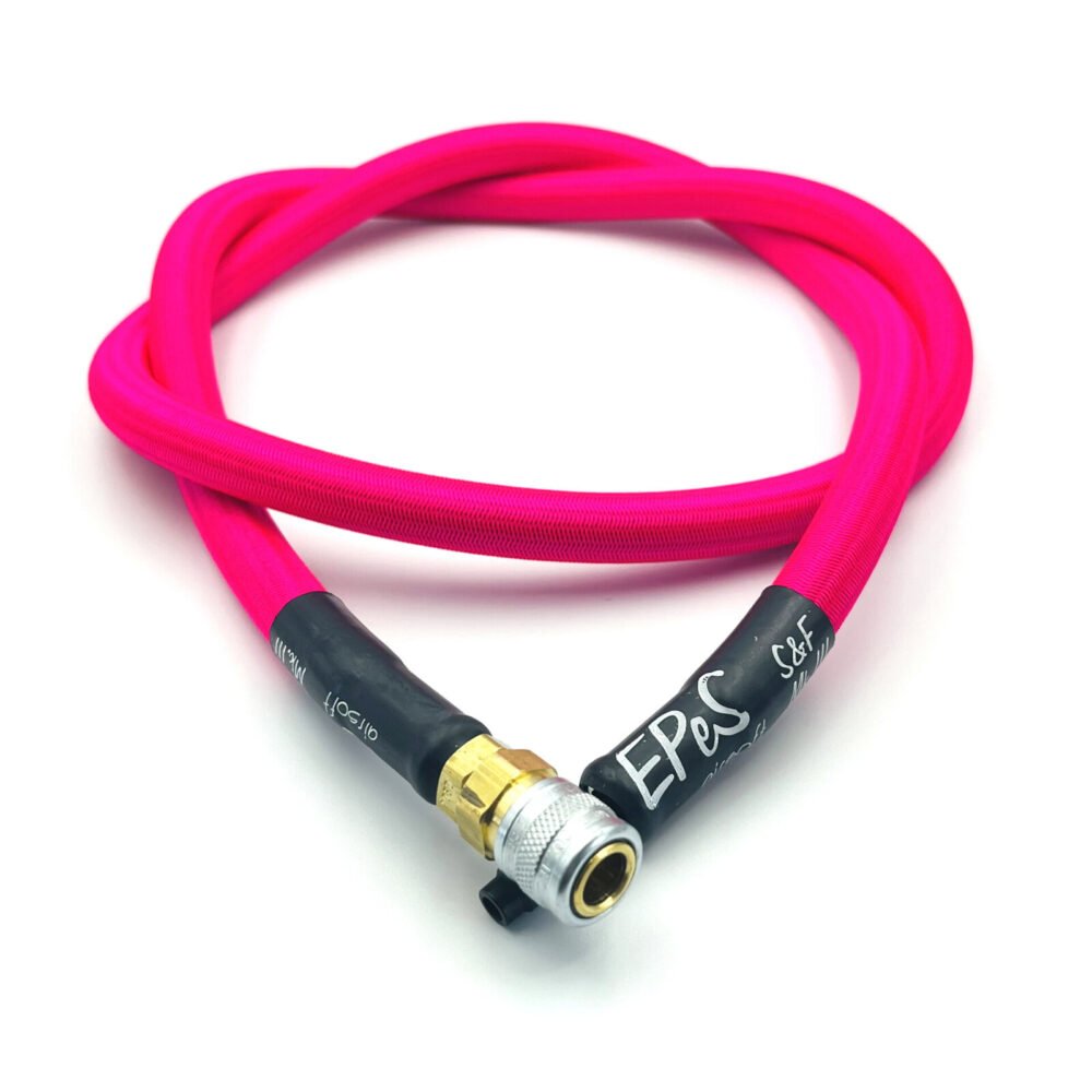 EPeS HPA S a F Braided Hose, 115cm, QD Foster - Neon Pink