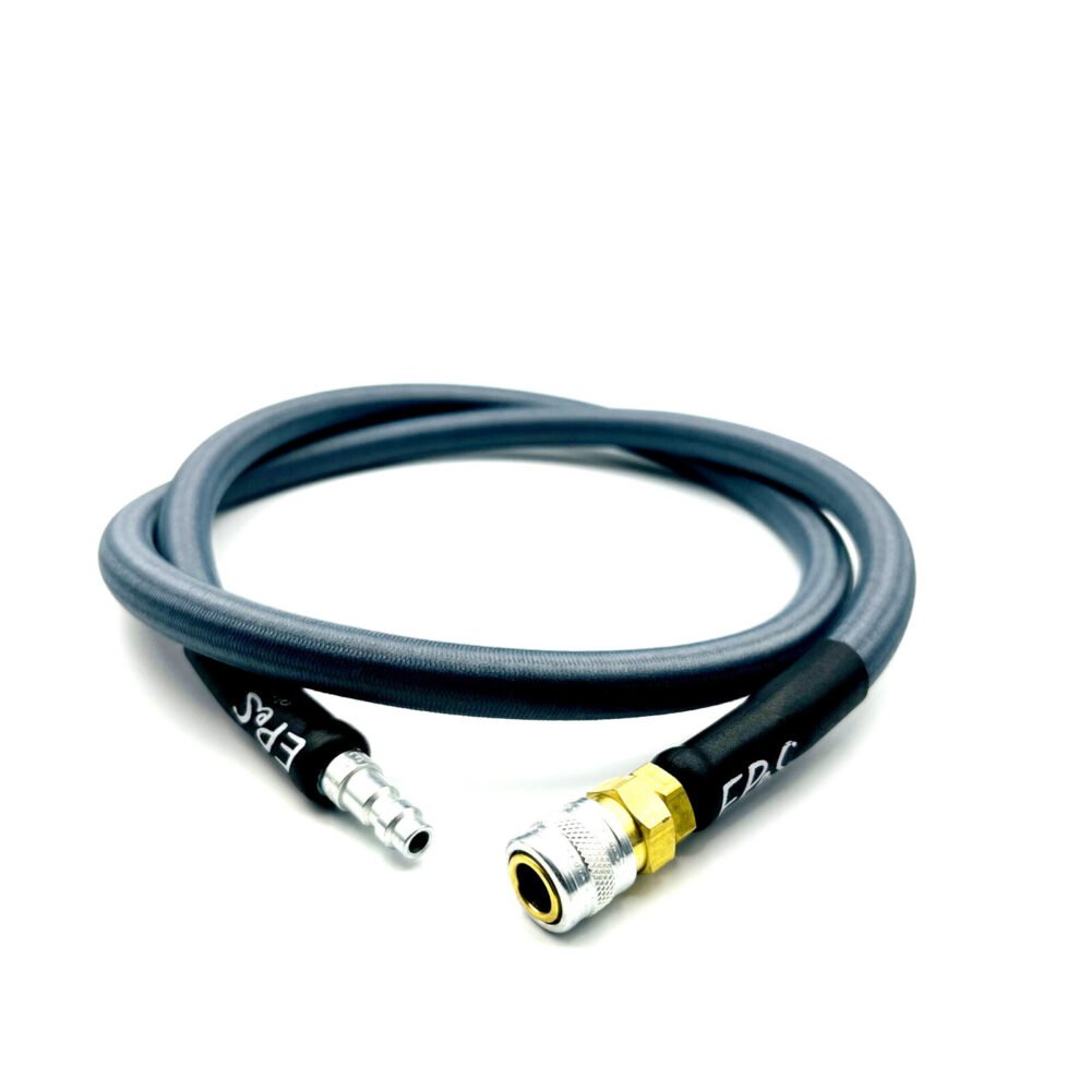 55655 EPeS HPA S a F Braided Hose, 115cm, QD Foster - Steel Gray