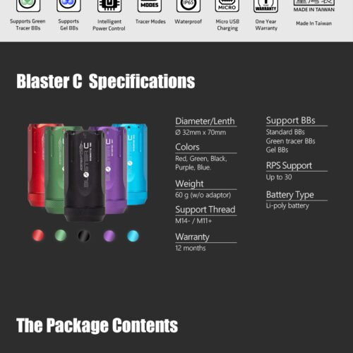 AceTech BLASTER C Tracer Unit with Muzzle Flame - Green