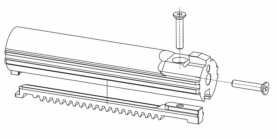 CNC piston for AA-12 Tokyo Marui