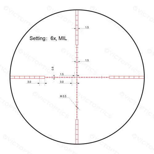 56607 LPVO scope VictOptics S4 1,5-6x28 - Black