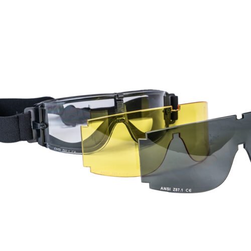 57094 STRIKE Safety Goggles EP-01, 3 Lenses - Black