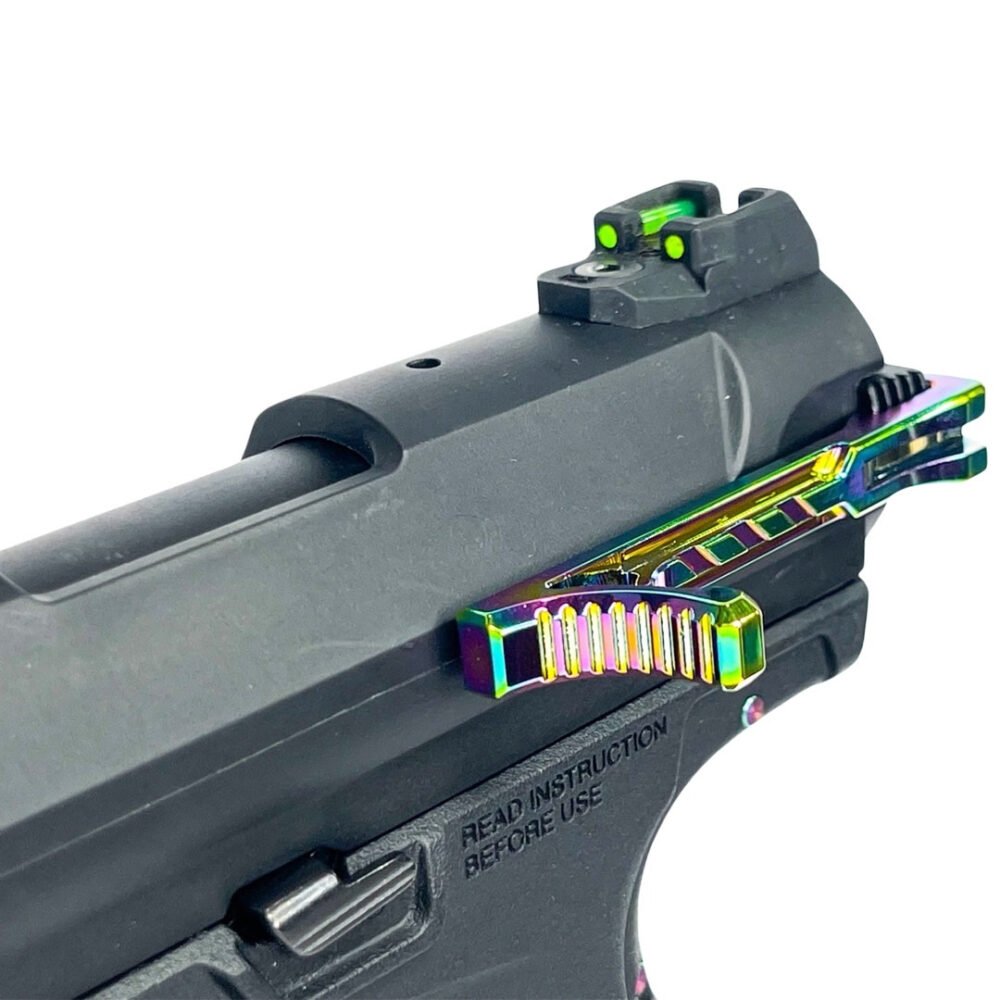 CNC aluminum FUKU-2 Reaper Charging Handle for AAP-01 - Chameleon (electroplated)