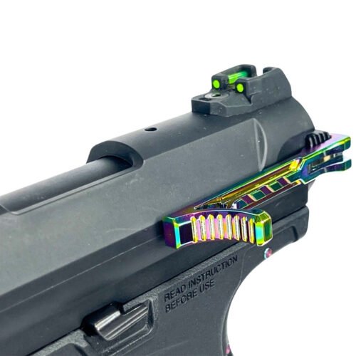 CNC aluminum FUKU-2 Reaper Charging Handle for AAP-01 - Chameleon (electroplated)