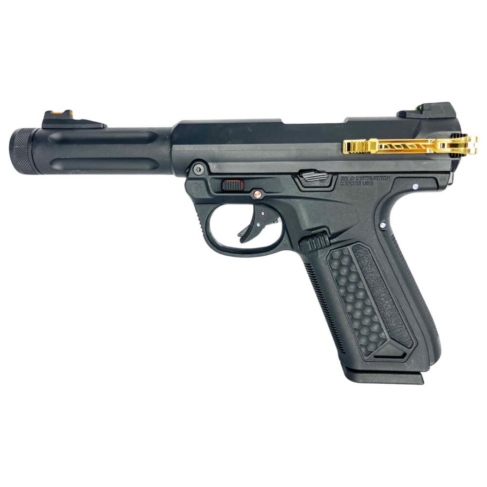 CNC aluminum FUKU-2 Reaper Charging Handle for AAP-01 - Gold (Electroplated)