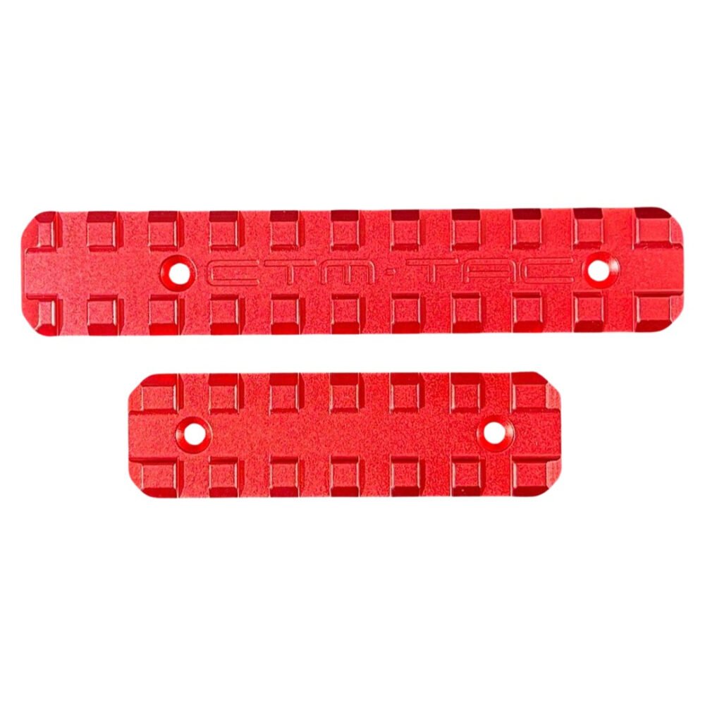 CNC Upper and Lower Picatinny Rail Set for AAP-01 - Red