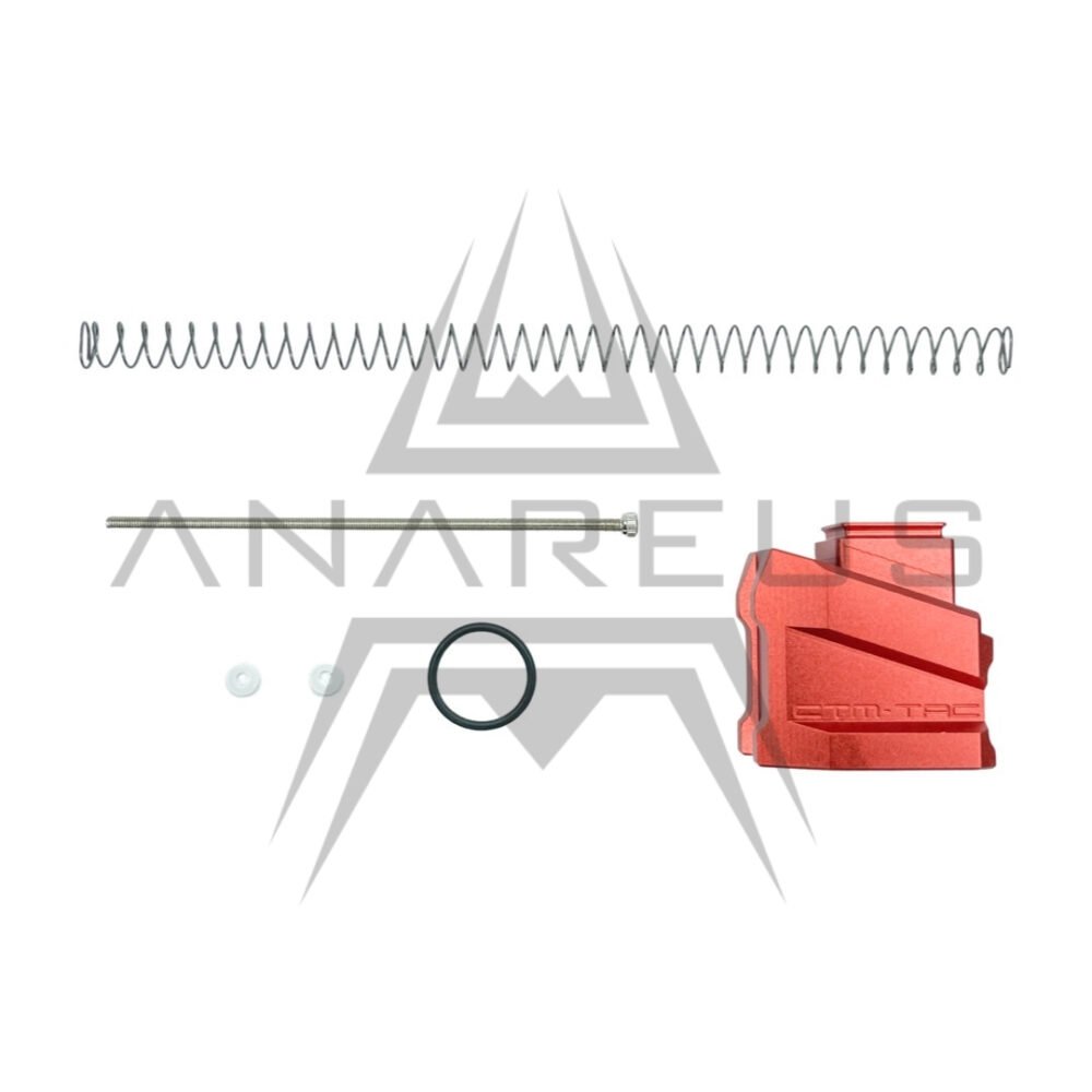 CTM Enlarged Aluminum Magazine Base Plate AAP-01 and G-Series - Red
