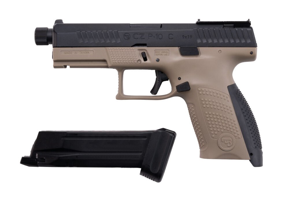 ASG CZ P-10C OR-OT CO2 Blowback, metal slide - Black/Tan