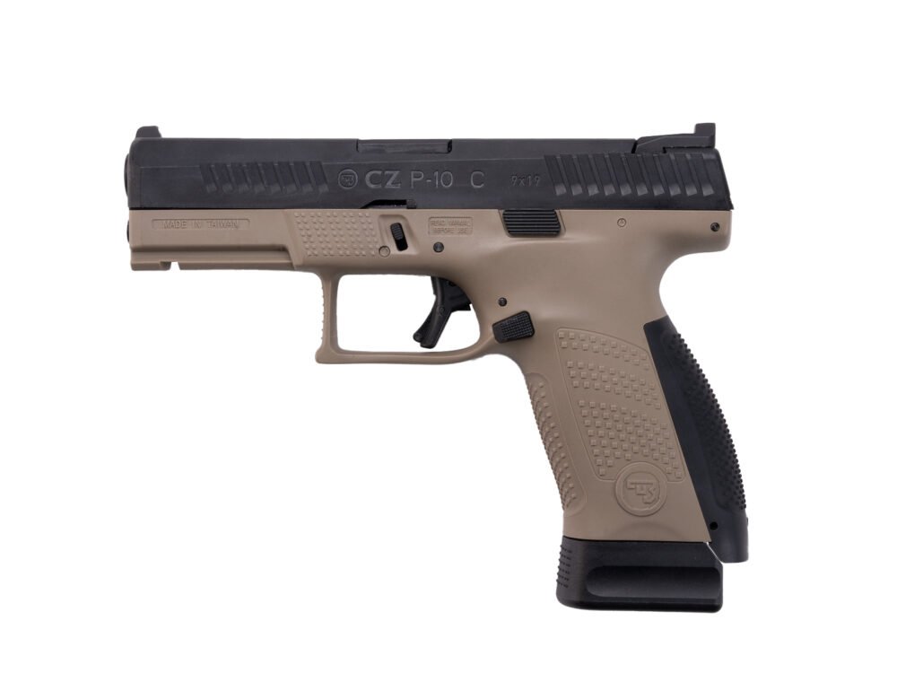 ASG CZ P-10C CO2 Blowback, metal slide - Black/Tan
