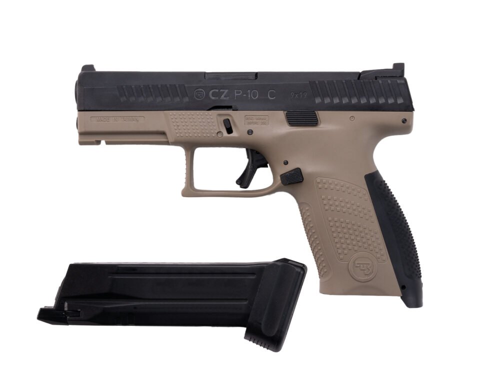 ASG CZ P-10C CO2 Blowback, metal slide - Black/Tan