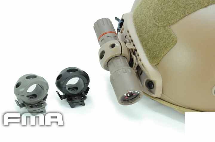 FMA 25mm Flashlight Single Clamp ARC Mount - Black