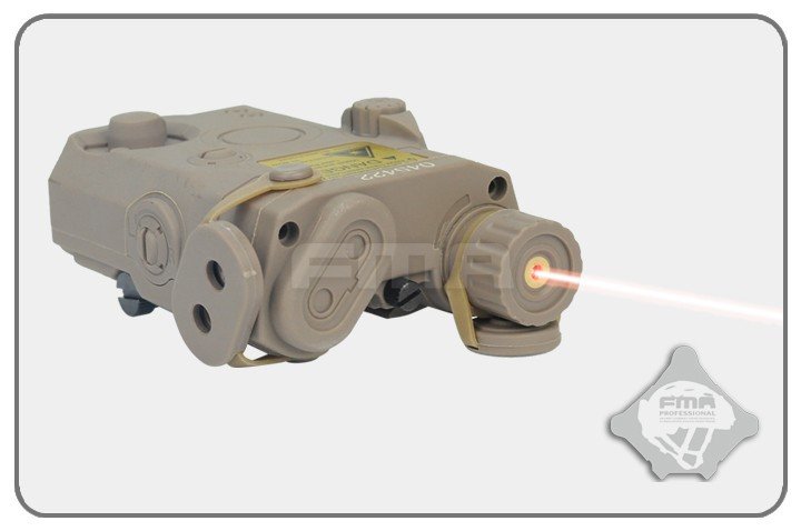 FMA PEQ 15 LA-5 Dummy Battery Box with Red Laser - Tan