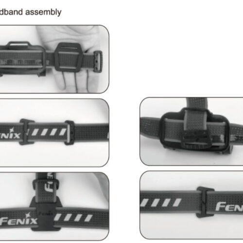 Sada černých popruhů AFH-02 pro čelovky Fenix