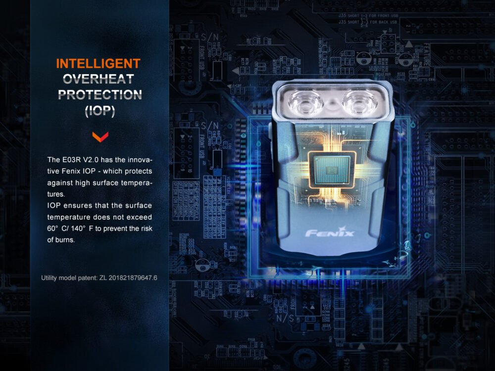 Flashlight Fenix E03R V2.0 - Grey