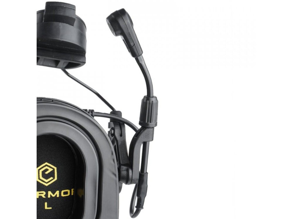 EARMOR M32H PLUS Electronic Tactical Headset, Helmet Mount - Black