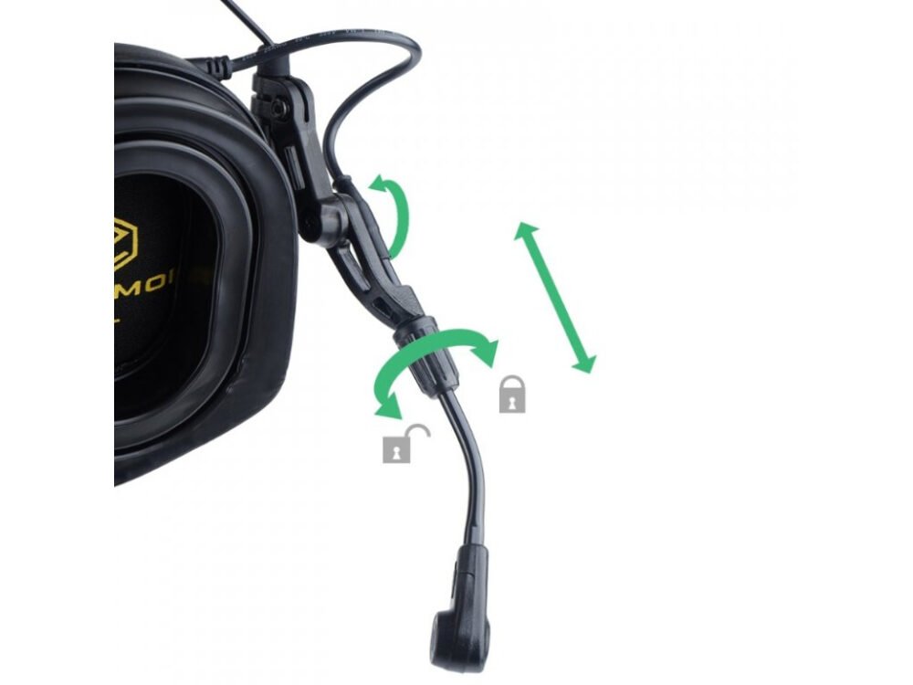 EARMOR M32 PLUS Electronic Tactical Headset, Headband / Helmet Mount - Foliage Green