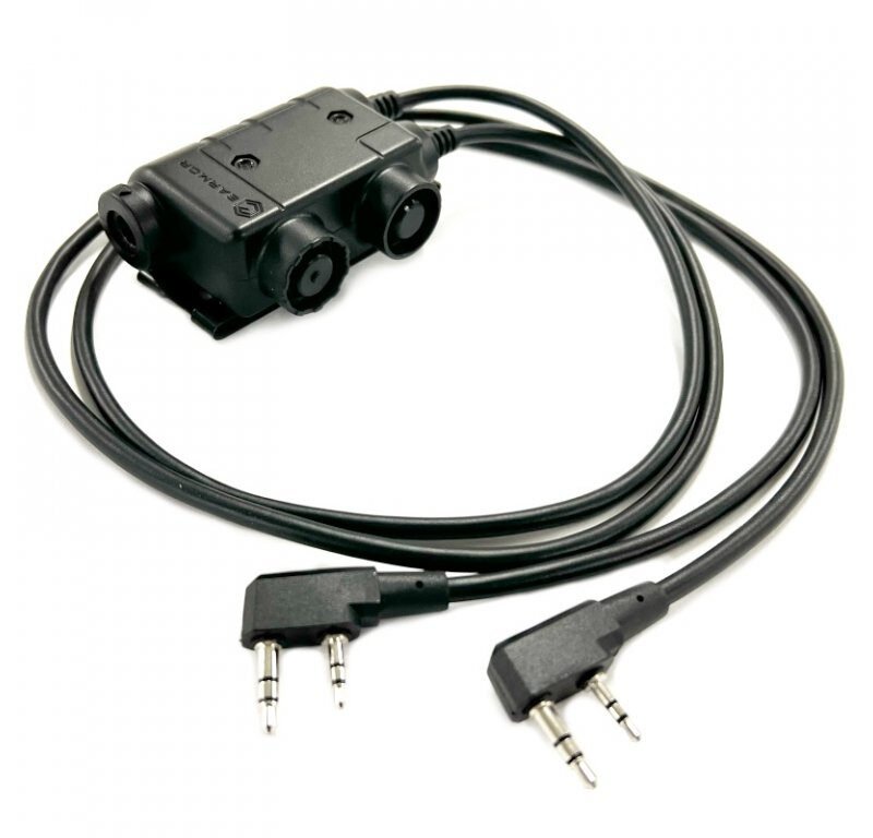 EARMOR M56 DUALCOMM PTT, Kenwood / Baofeng 2-pin Connector
