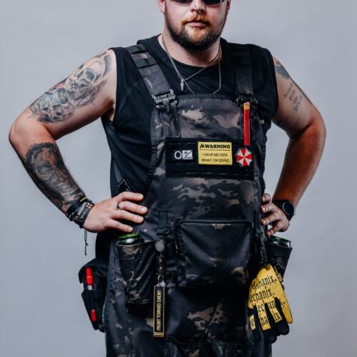 ANAREUS Tactical Grill Apron GrillCommander, Laser-cut - MC Black