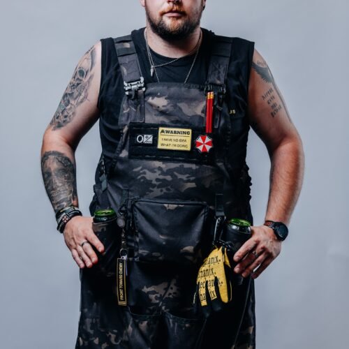 ANAREUS Tactical Grill Apron GrillCommander, Laser-cut - Flecktarn