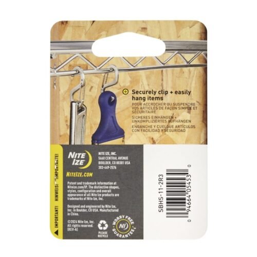 60529 S-Biner(R) Hook 'N Hold(TM) Carabiner, Small - Silver (2 pcs)