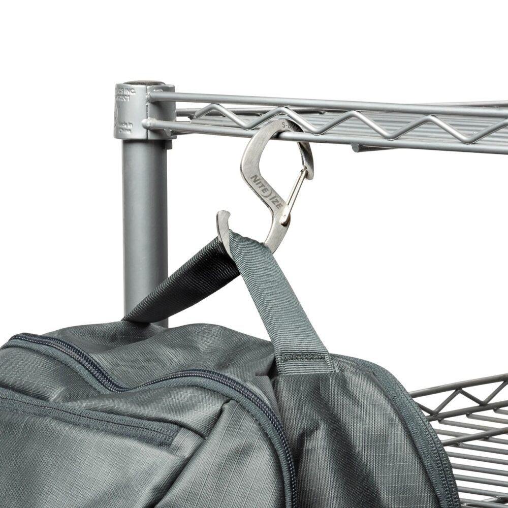 60543 S-Biner(R) Hook 'N Hold(TM) Carabiner, Large - Silver