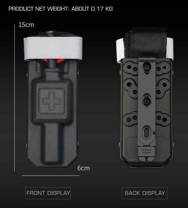 WST Molle Plastic Pouch and CAT Tourniquet (Dummy), Set - Green
