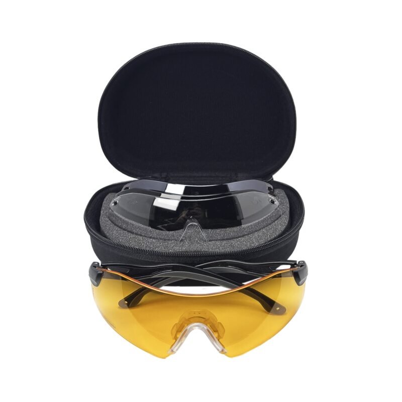 61022 STRIKE DROP ZONE Protective Glasses, 4 Lenses H2X Anti-Fog - Black