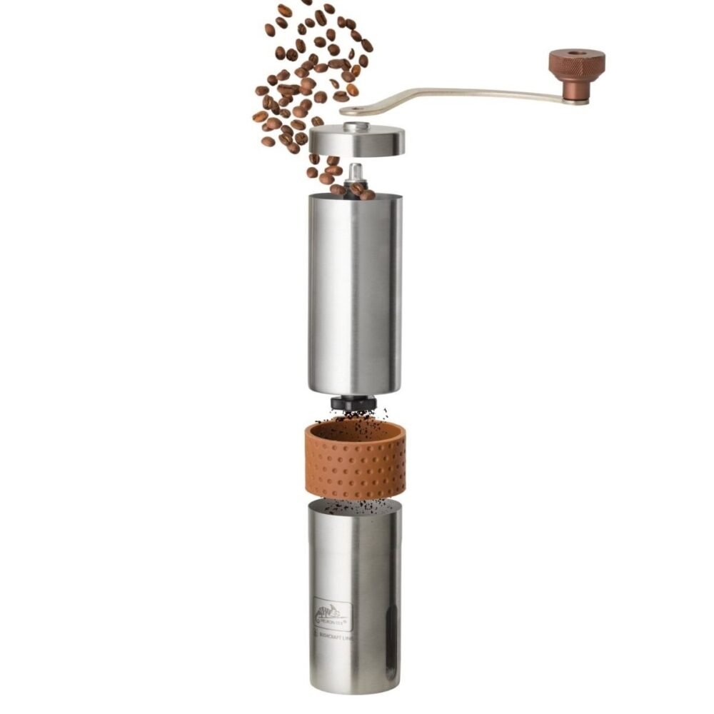 HELIKON Hand Coffee Grinder CAMP - Stainless steel