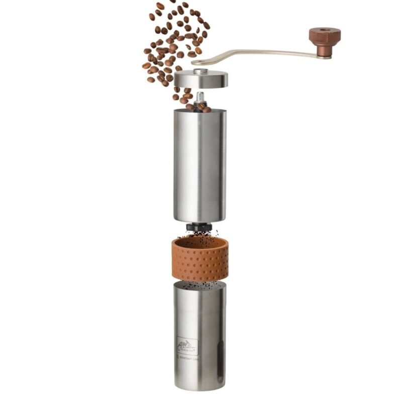 HELIKON Hand Coffee Grinder CAMP - Stainless steel