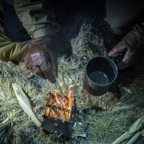 HELIKON Lumber Leather Gloves - Brown