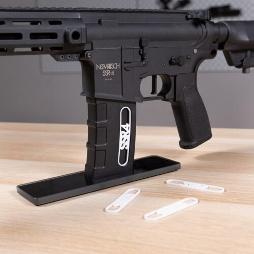 Novritsch M4 Gun Stand, Glass Base - Black