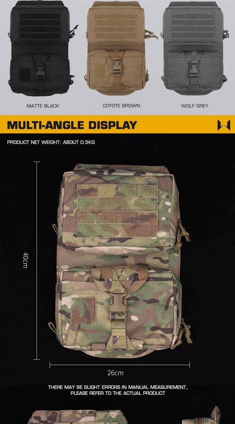 WST Scarab Tactical Molle Backplate - Ranger Green