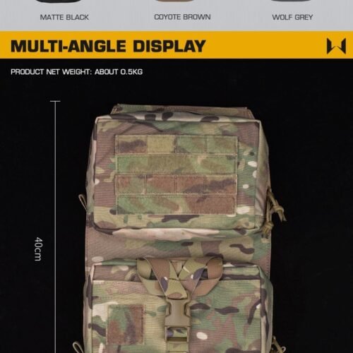 WST Scarab Tactical Molle Backplate - Black