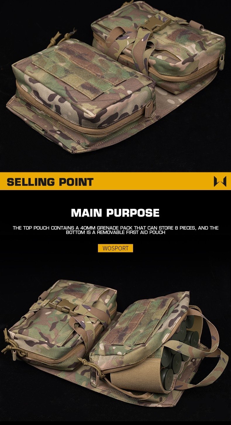 WST Scarab Tactical Molle Backplate - Black