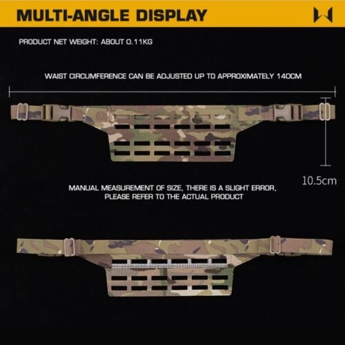 WST Fanny Pack Molle Adapter Panel , Large (6 Rows) - Ranger Green