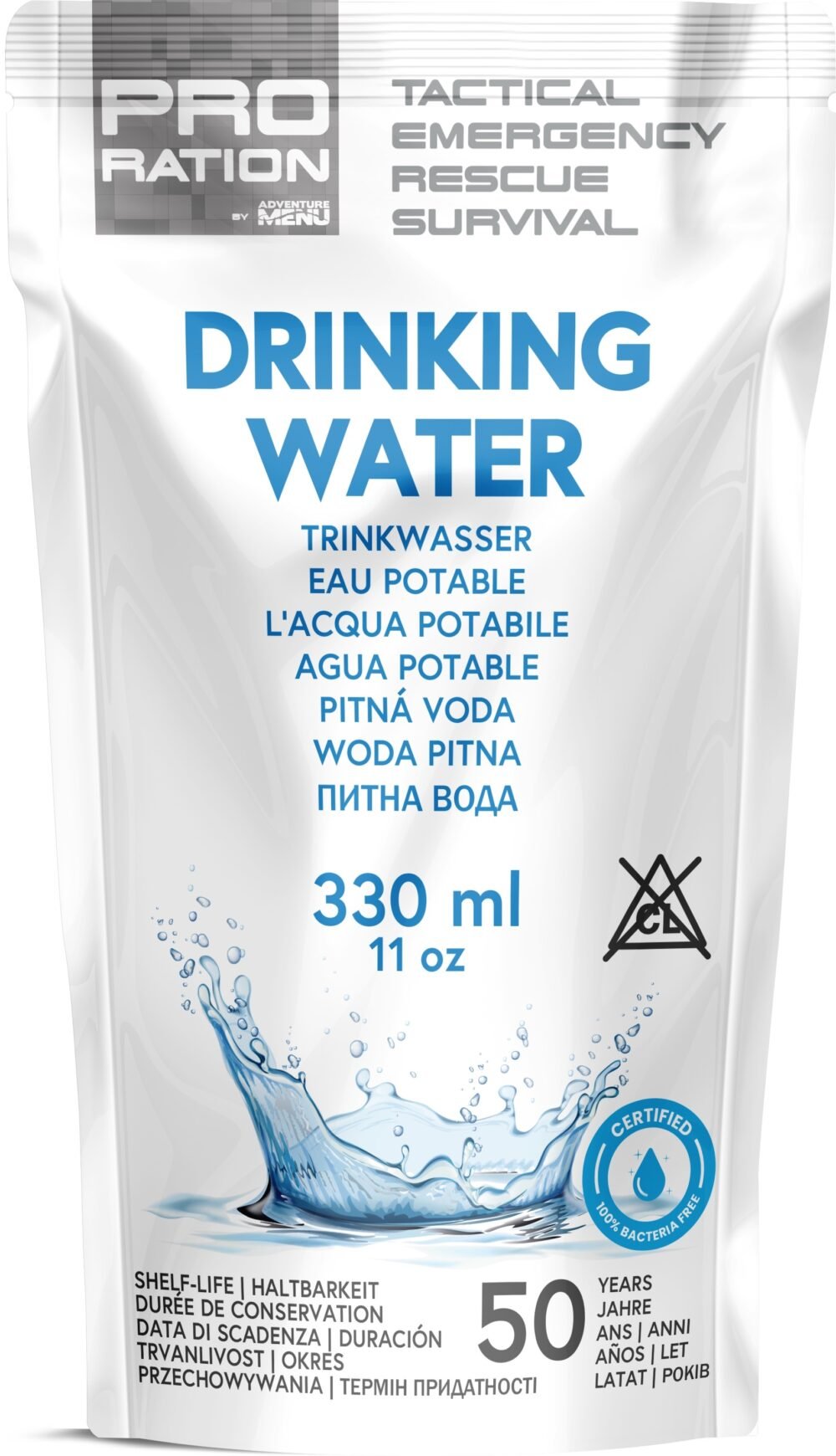 Pro Ration Emergency Food/Water Pack - Menu 1