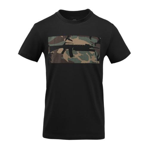 HELIKON T-shirt 16/203 COMBO - Black/US Woodland