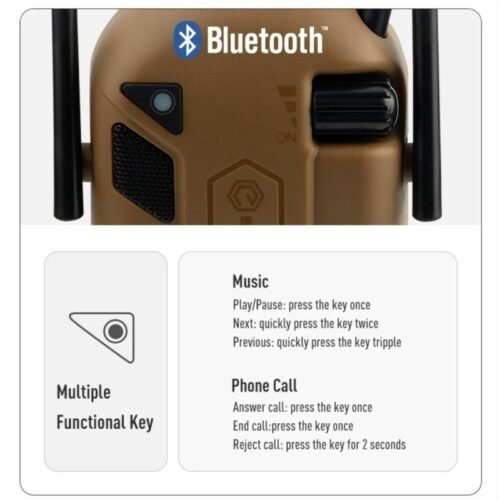 EARMOR M300T Bluetooth Electronic Hearing Protector - Foliage Green