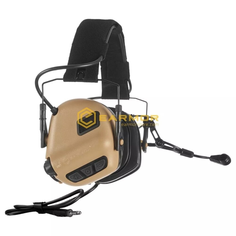 EARMOR M32 PLUS Electronic Tactical Headset - Tan