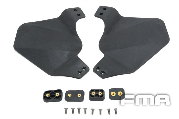 FMA Side Cover Ear Protectors for ARC Helmet Rail (FAST / MICH) - Black