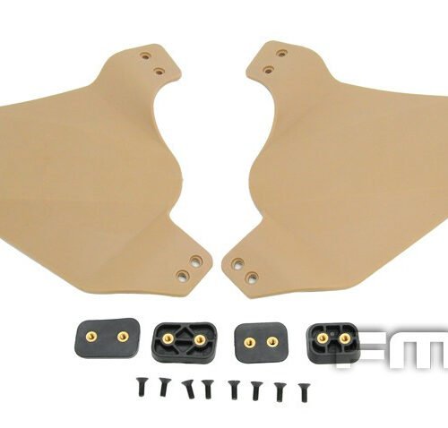 6297 FMA Side Cover Ear Protectors for ARC Helmet Rail (FAST / MICH) - Tan