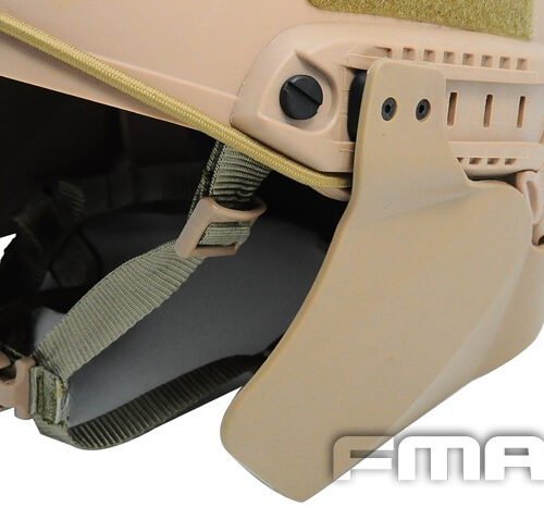 6298 FMA Side Cover Ear Protectors for ARC Helmet Rail (FAST / MICH) - Tan