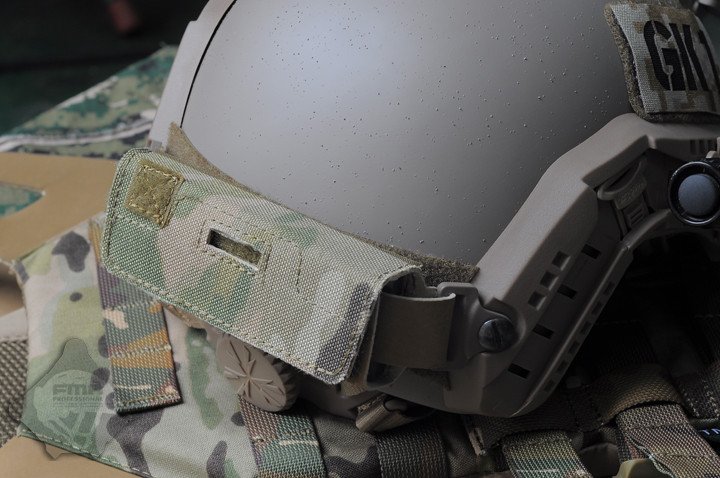 FMA Helmet Balancing Rear Pouch with Weight Blocks - Tan