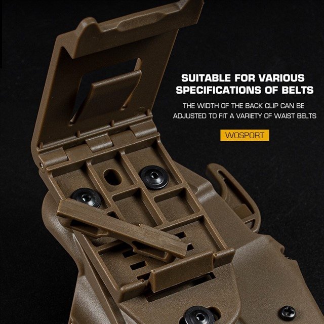 WST Universal Belt Holster GB35 for Full Size Pistols, Left Hand - Green