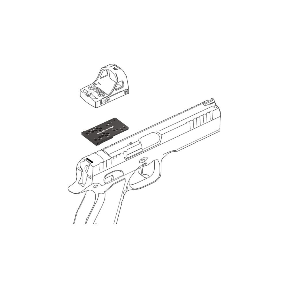 VO Universal Red Dot Sight mount for CZ Shadow 2 / SP-01 / P-10C - Black