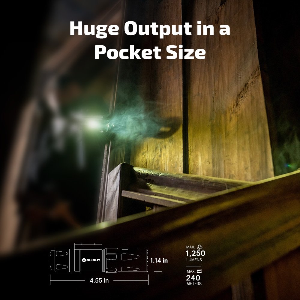 63837 OLIGHT Rifle Flashlight ODIN Mini 1250 lm, M-LOK Mount - Black