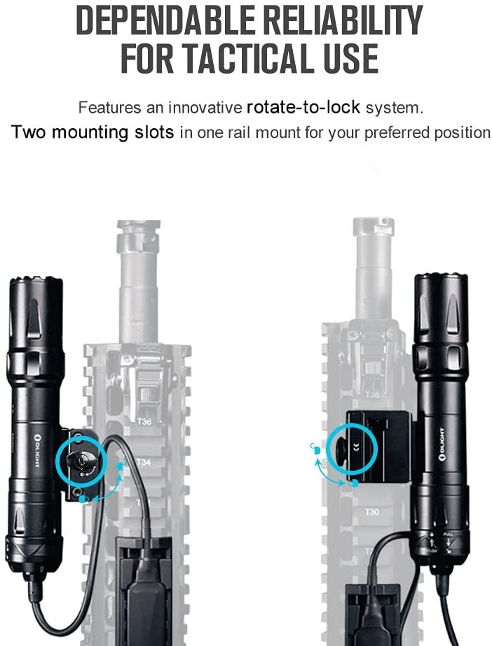 63842 OLIGHT Rifle Flashlight ODIN 2000 lm, RIS Mount - Black