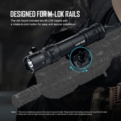 OLIGHT Rifle Flashlight ODIN GL (green laser) 1500 lm, RIS Mount - Black