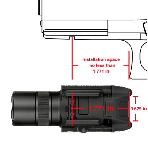 63914 OLIGHT Pistol Flashlight BALDR PRO R (Green Laser) 1350 lm - Black